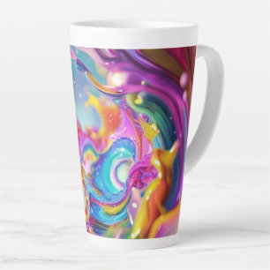 Kleurrijke Splash Mok - Ideaal voor Lattes en meer