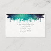 Kleurrijke splash over waterverf visitekaartje (Achterkant)