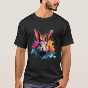 Kleurrijke Splash Vlaamse Reuzenkonijn T-shirt