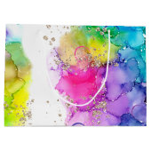 Kleurrijke Splash Waterverf Verjaardag Groot Cadeauzakje (Achterkant)