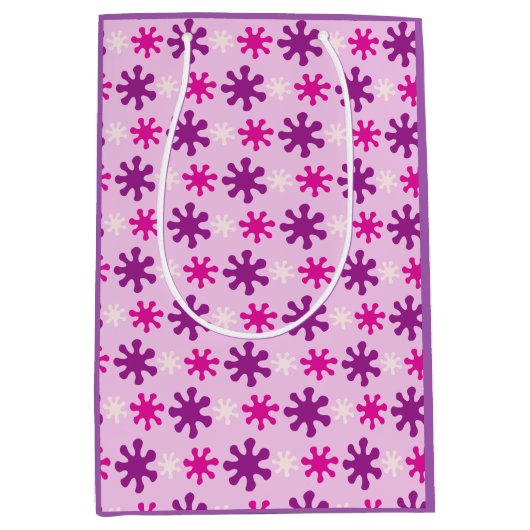 Kleurrijke Splat  Retro 60s 70s Medium Cadeauzakje (Voorkant)