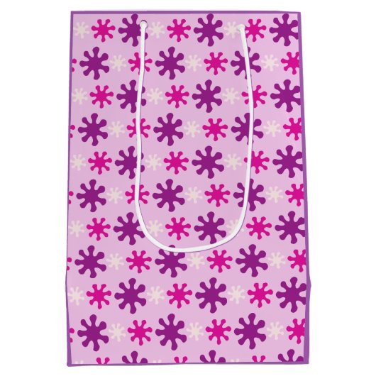 Kleurrijke Splat  Retro 60s 70s Medium Cadeauzakje (Achterkant)