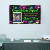 Kleurrijke Splatter Art Photo Afstuderen Banner Si (Beurs)
