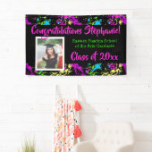 Kleurrijke Splatter Art Photo Afstuderen Banner Si (Insitu)