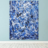 KLEURRIJKE SPLATTER IX - Actie schilderen -Abstrac Canvas Afdruk (Insitu (Houten vloer))