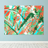 KLEURRIJKE SPLATTER LXIX - Actie schilderen - Canvas Afdruk (Insitu (Houten vloer))
