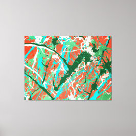 KLEURRIJKE SPLATTER LXIX - Actie schilderen - Canvas Afdruk