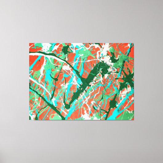 KLEURRIJKE SPLATTER LXIX - Actie schilderen - Canvas Afdruk (Voorkant)