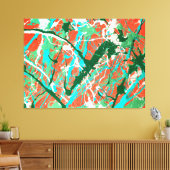 KLEURRIJKE SPLATTER LXIX - Actie schilderen - Canvas Afdruk (Insitu (Woonkamer))