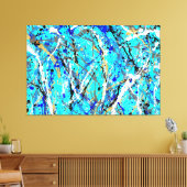 KLEURRIJKE SPLATTER LXV - Actie schilderen -Abstra Canvas Afdruk (Insitu (Woonkamer))