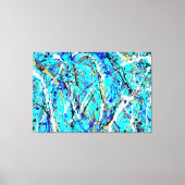 KLEURRIJKE SPLATTER LXV - Actie schilderen -Abstra Canvas Afdruk (Voorkant)