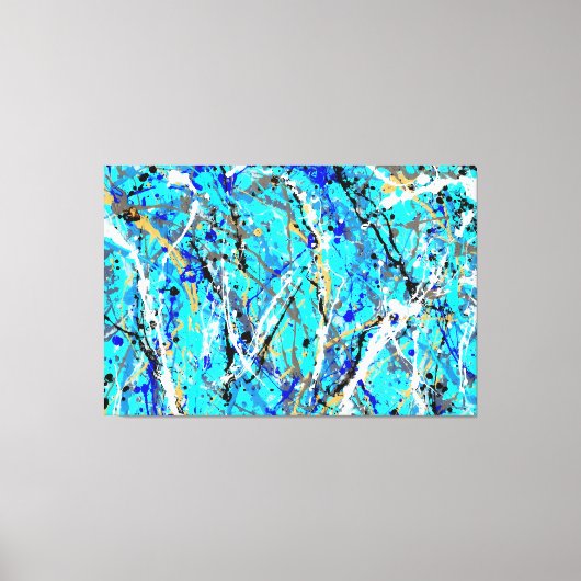 KLEURRIJKE SPLATTER LXV - Actie schilderen -Abstra Canvas Afdruk (Voorkant)