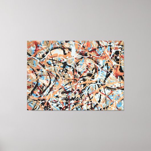 KLEURRIJKE SPLATTER LXVI - Actie schilderen - Canvas Afdruk (Voorkant)