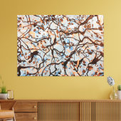 KLEURRIJKE SPLATTER LXXII - Action painting - Canvas Afdruk (Insitu (Woonkamer))