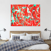 KLEURRIJKE SPLATTER LXXV - Action painting - Canvas Afdruk (Insitu (Slaapkamer))
