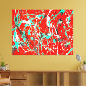 KLEURRIJKE SPLATTER LXXV - Action painting - Canvas Afdruk (Insitu (Woonkamer))