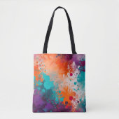 Kleurrijke Splatter Paint Art Canvas tas (Voorkant)