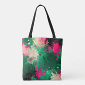 Kleurrijke Splatter Paint Art Canvas tas (Achterkant)