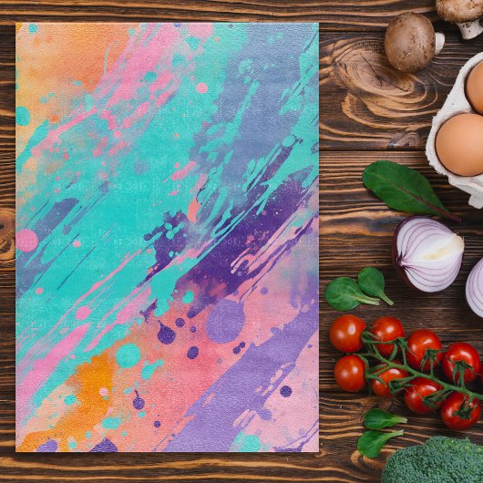 Kleurrijke Splatter Paint Art Chopping Board Snijplank