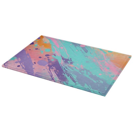 Kleurrijke Splatter Paint Art Chopping Board Snijplank (Hoek)