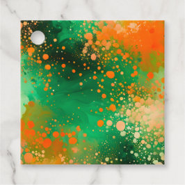 Kleurrijke Splatter Paint Art Gift Labels