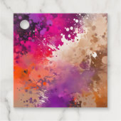 Kleurrijke Splatter Paint Art Gift Labels (Voorkant)