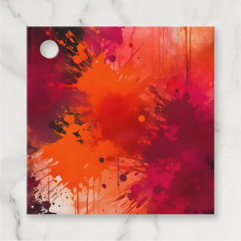 Kleurrijke Splatter Paint Art Gift Labels
