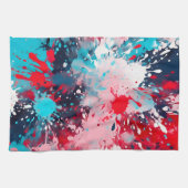 Kleurrijke Splatter Paint Art Keukenhanddoek (Horizontaal)