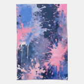 Kleurrijke Splatter Paint Art Keukenhanddoek (Verticaal)