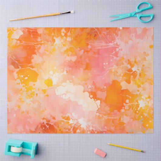 Kleurrijke Splatter Paint Art Tissue Paper Tissuepapier (Craft)