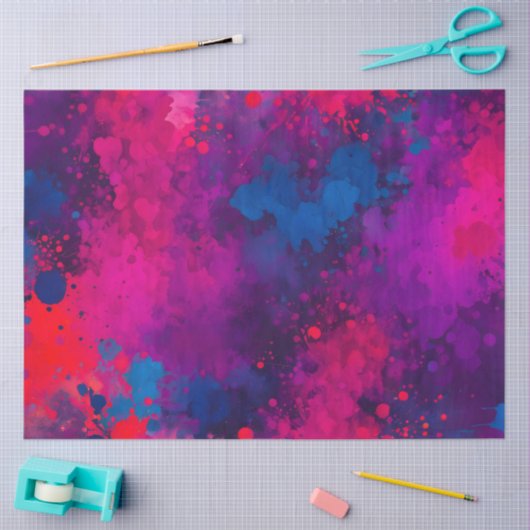 Kleurrijke Splatter Paint Art Tissue Paper Tissuepapier (Craft)