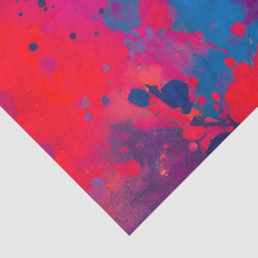 Kleurrijke Splatter Paint Art Tissue Paper Tissuepapier (Detail)