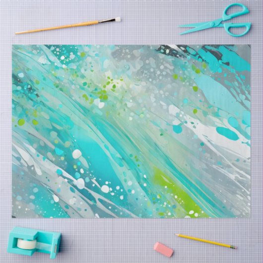 Kleurrijke Splatter Paint Art Tissue Paper Tissuepapier (Craft)