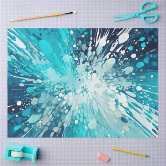Kleurrijke Splatter Paint Art Tissue Paper Tissuepapier (Craft)