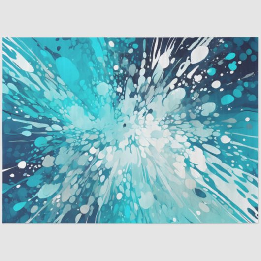 Kleurrijke Splatter Paint Art Tissue Paper Tissuepapier (Voorkant)