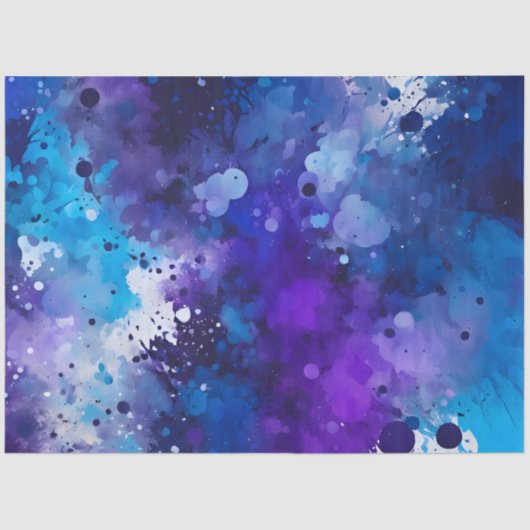 Kleurrijke Splatter Paint Art Tissue Paper Tissuepapier (Voorkant)