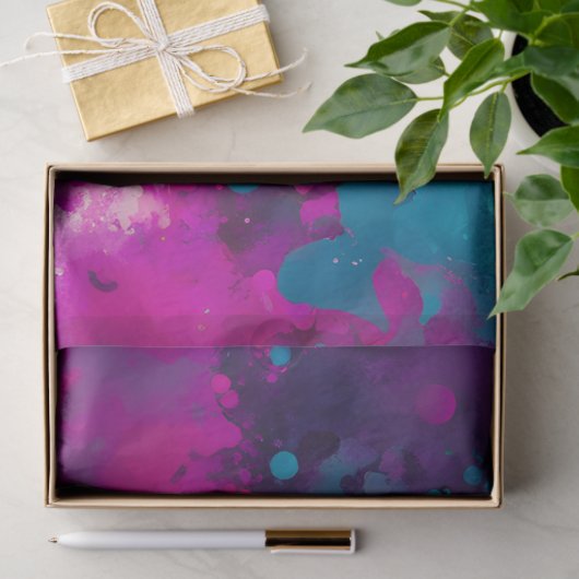 Kleurrijke Splatter Paint Art Tissue Paper Tissuepapier (Geschenk)