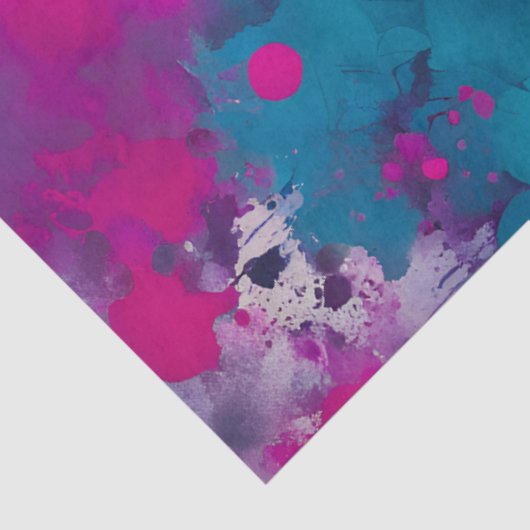 Kleurrijke Splatter Paint Art Tissue Paper Tissuepapier (Detail)