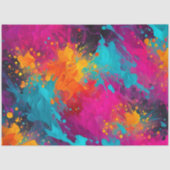 Kleurrijke Splatter Paint Art Tissue Paper Tissuepapier (Voorkant)