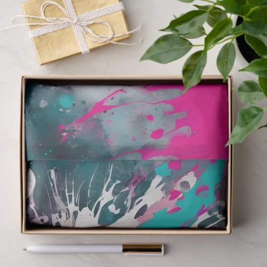 Kleurrijke Splatter Paint Art Tissue Paper Tissuepapier (Geschenk)