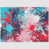 Kleurrijke Splatter Paint Art Tissue Paper Tissuepapier (Voorkant)