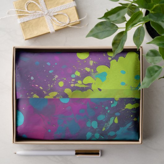 Kleurrijke Splatter Paint Art Tissue Paper Tissuepapier (Geschenk)