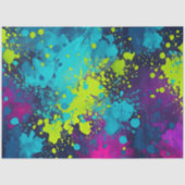 Kleurrijke Splatter Paint Art Tissue Paper Tissuepapier (Voorkant)