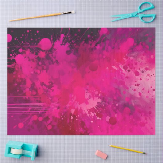 Kleurrijke Splatter Paint Art Tissue Paper Tissuepapier (Craft)