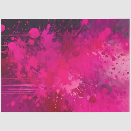 Kleurrijke Splatter Paint Art Tissue Paper Tissuepapier (Voorkant)