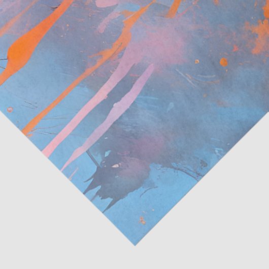 Kleurrijke Splatter Paint Art Tissue Paper Tissuepapier (Detail)