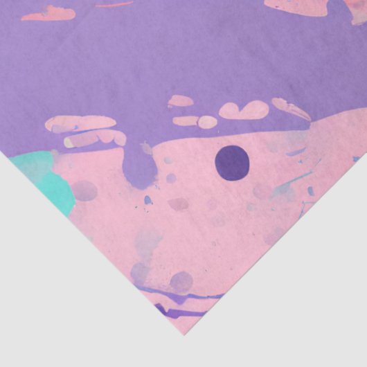 Kleurrijke Splatter Paint Art Tissue Paper Tissuepapier (Detail)