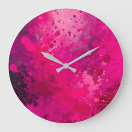 Kleurrijke Splatter Paint Art Wall Clock Grote Klok