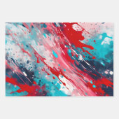 Kleurrijke Splatter Paint Art Wrapping Papiervelle Inpakpapier Vel (Voorkant 2)