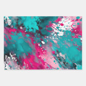 Kleurrijke Splatter Paint Art Wrapping Papiervelle Inpakpapier Vel (Voorkant 2)